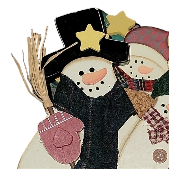 Vintage Christmas coasters snowmen holder & 6 snowman coasters - Picture 8 of 10